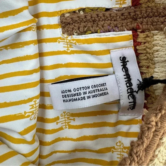 NWT Free People She Made Me Rahi Crochet High Waisted Bikini Swim Bottom Brown M - Picture 6 of 11